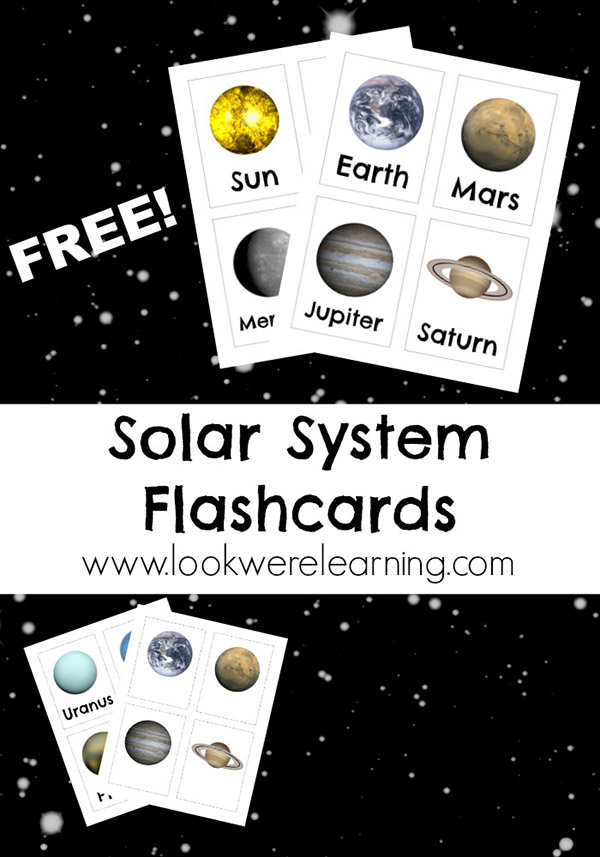 Solar System Flashcards from Look, We're Learning!