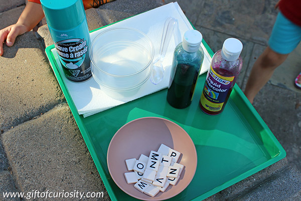 Making "Alphabet Soup" is not only a great sensory play activity, it promotes letter learning as well! I love this idea for teaching the alphabet to preschoolers, and it can be used to teach alphabetical order to kids as well. || Gift of Curiosity