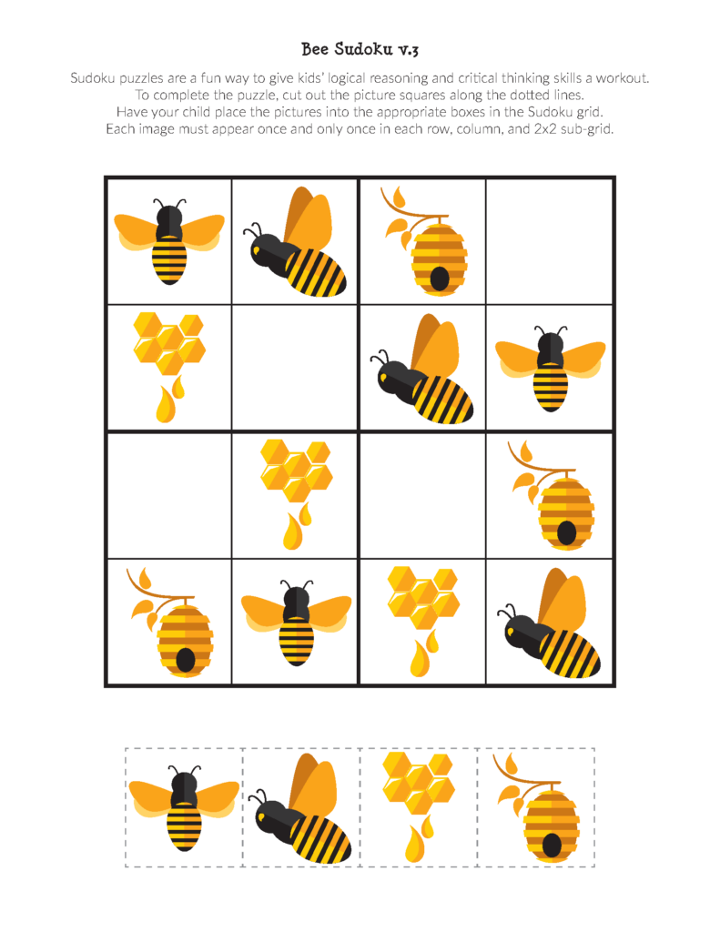 Bee Sudoku Puzzles Gift Of Curiosity
