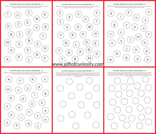Dot sticker uppercase and lowercase letter matching {101 Ways to Teach ...