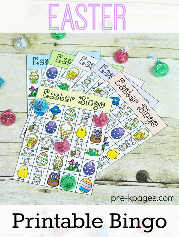 Easter Bingo game from Pre-K Pages