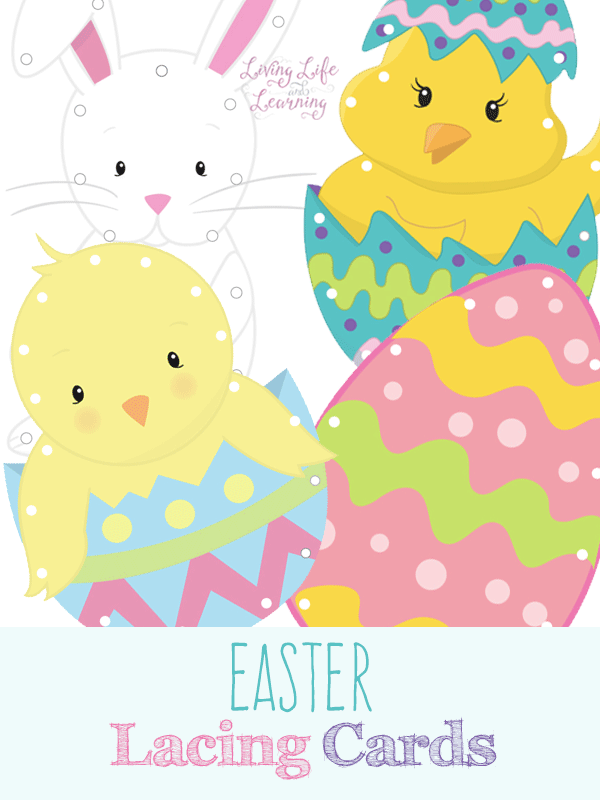 Easter lacing cards from Living Life and Learning
