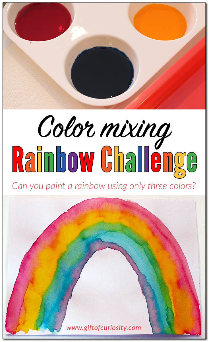 Color mixing rainbow challenge activity || Gift of Curiosity
