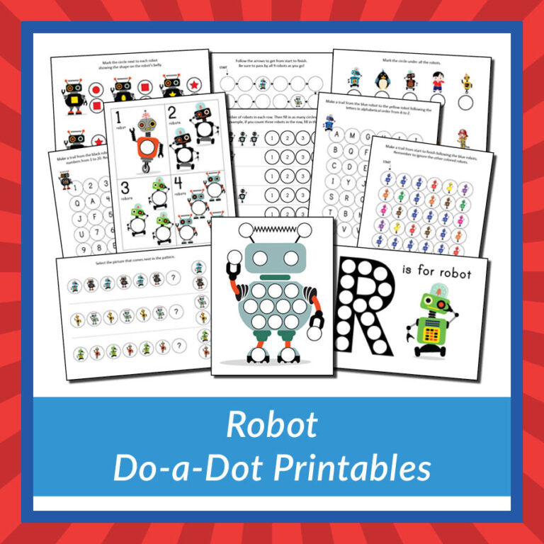 Robot Do-a-Dot Printables - Gift of Curiosity