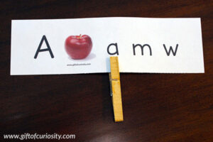 Uppercase and Lowercase Letter Matching Clip Cards {101 Ways to Teach ...