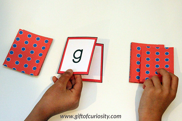 Free printable Letter Slap Alphabet Game to work on letter recognition || Gift of Curiosity