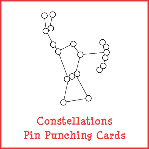science kindergarten seasons worksheets Constellations Pin Punching  Cards Curiosity Gift  of