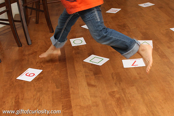 Number hop: a gross motor activity for learning numbers || Gift of Curiosity