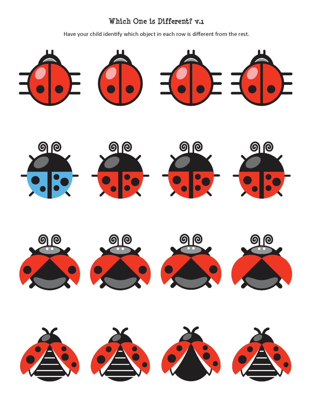 Ladybug Printables Pack - Gift of Curiosity
