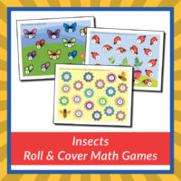 Insects Roll & Cover Math Games - Gift of Curiosity