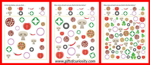 Pizza I Spy {free printables} - Gift of Curiosity
