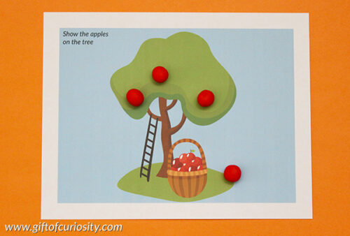 Apple Play Dough Mats for fine motor play {free printable} - Gift of Curiosity