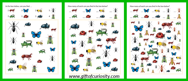 Insects I Spy Free Printables Gift Of Curiosity