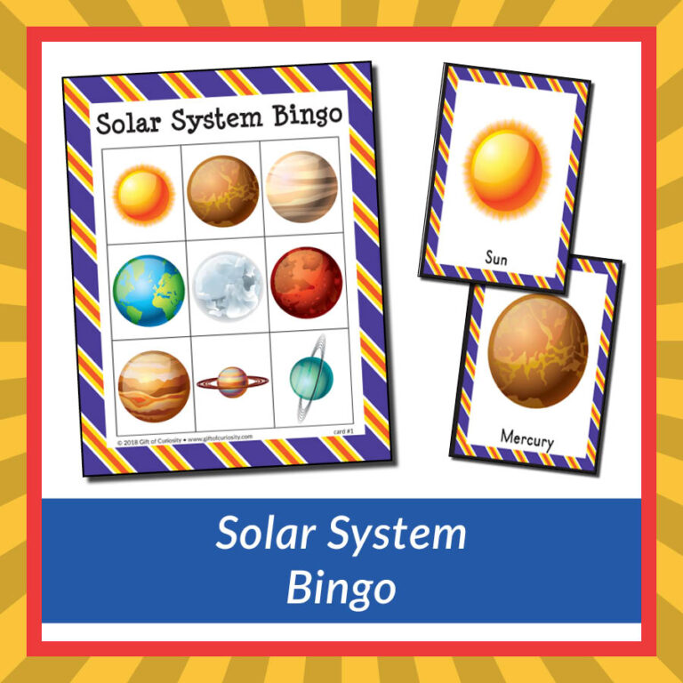 Solar System Bingo Gift of Curiosity
