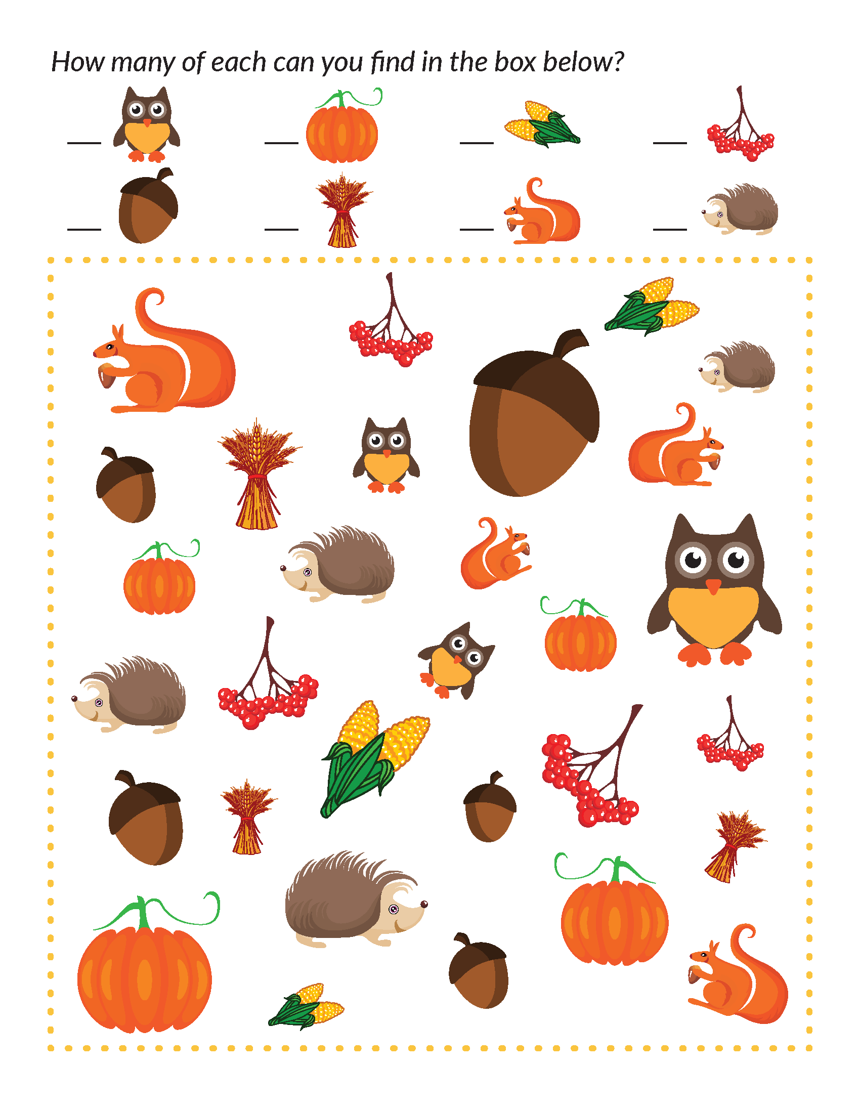 I Spy Fall Printable Printable Word Searches