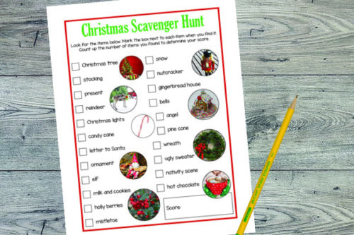 Christmas Scavenger Hunt {free printable} - Gift of Curiosity