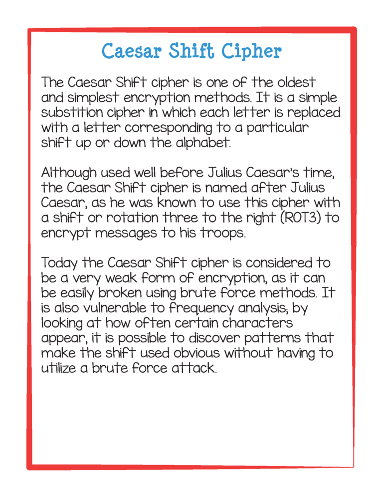 Fun with Caesar Shift Cipher - Gift of Curiosity