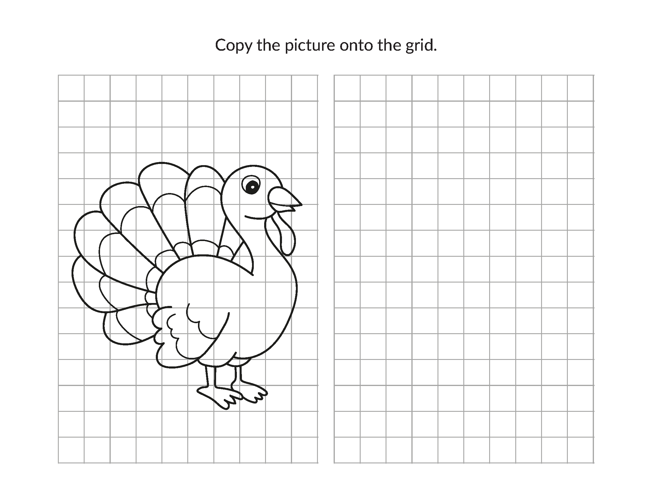 Turkey Drawing Pages - Gift of Curiosity