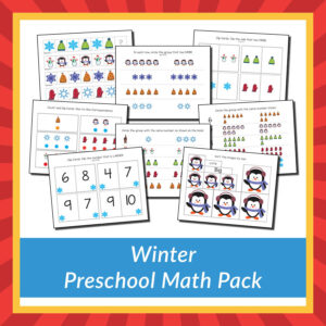 Winter Preschool Math Skills Pack