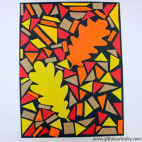 Fall leaf mosaic art - Gift of Curiosity