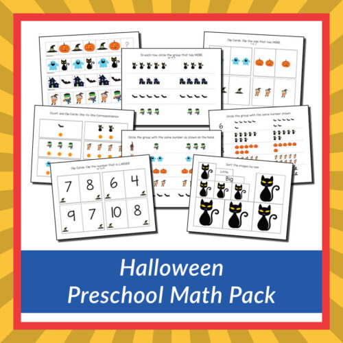Halloween Preschool Math Skills Pack