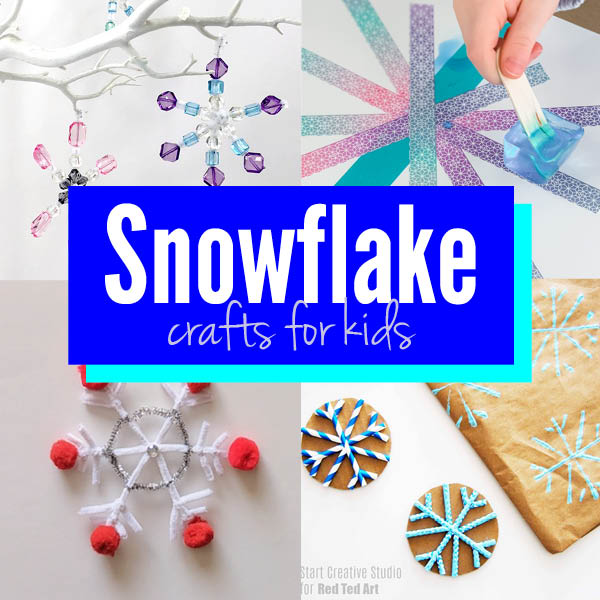 More than 40 awesome snowflake crafts for kids to make this winter. There's something in here for everyone! #winter #snowflakes #giftofcuriosity #artsandcrafts || Gift of Curiosity