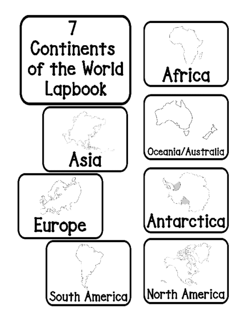 Continents Lapbook - Gift of Curiosity