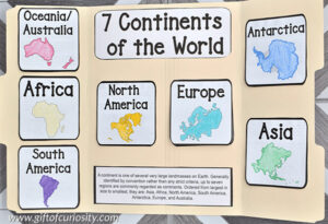 Continents Lapbook - Gift of Curiosity