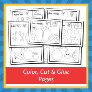 Color, Cut, and Glue Pages