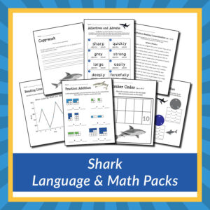 Shark Language and Math Packs