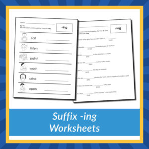 Suffix -ing Worksheets