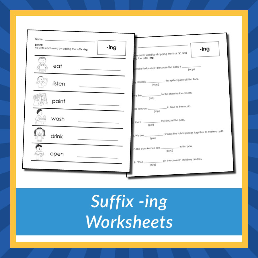 Suffix ing Worksheets Gift Of Curiosity