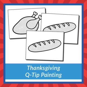 Thanksgiving Q-Tip Painting Pages