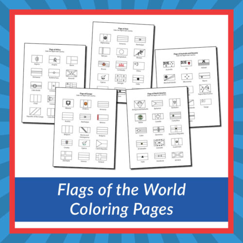 Flags of the World Coloring Pages - Gift of Curiosity