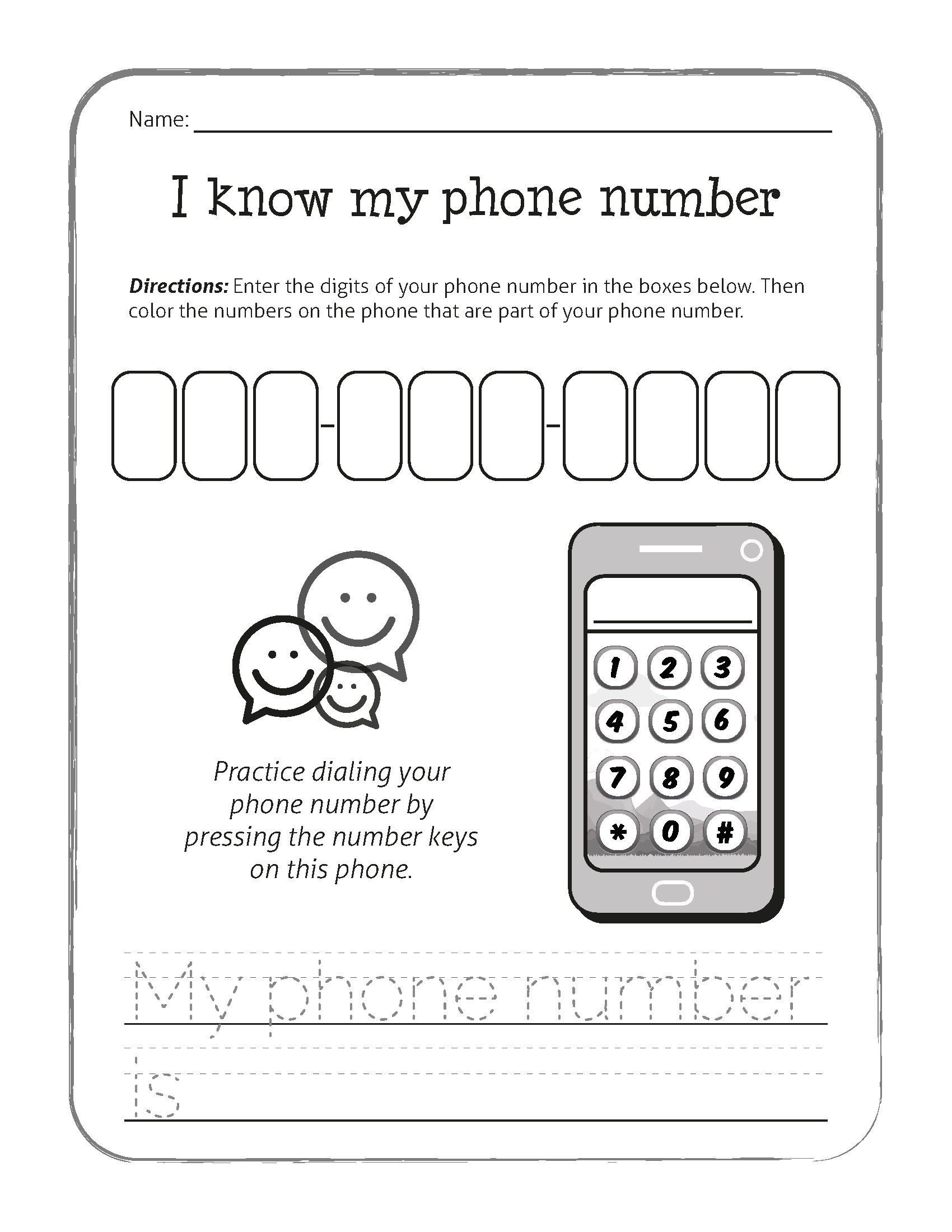 phone-number-worksheet