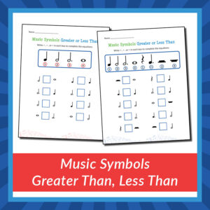 Music Symbols Greater Than, Less Than
