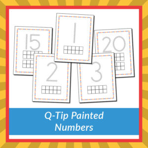 Q-Tip Painted Numbers