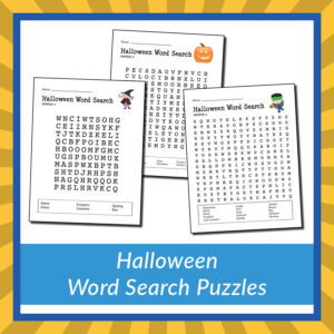 Halloween Word Search Puzzles