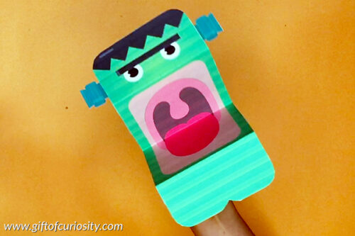 Printable Halloween Hand Puppets for Kids - Gift of Curiosity