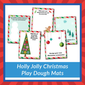 Holly Jolly Christmas Play Dough Mats