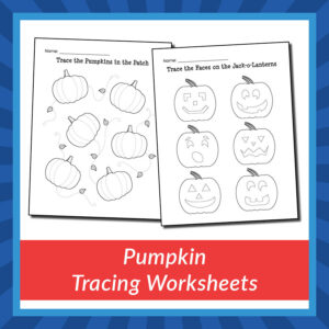 Pumpkin Tracing Worksheets