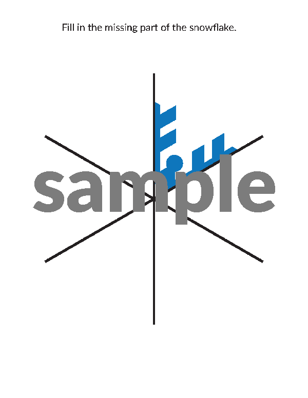 Draw the Missing Part of the Snowflake - Image 3