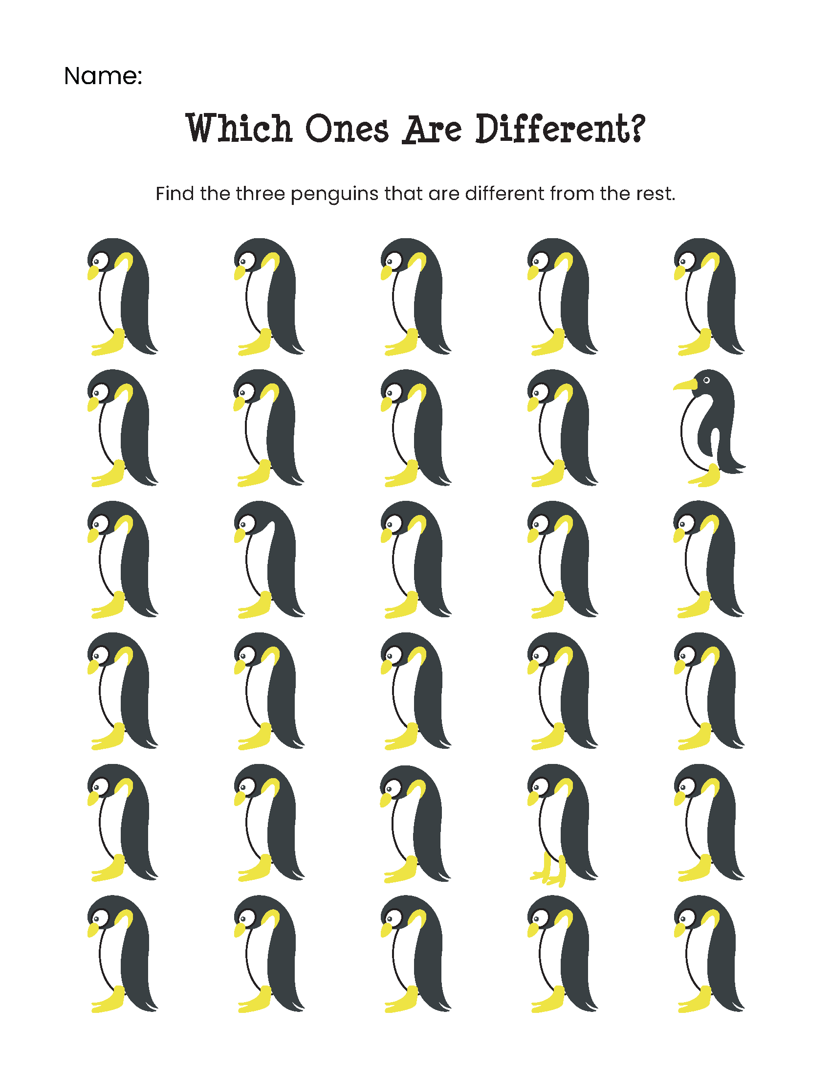 Penguin-Themed Which Ones Are Different? - Image 2
