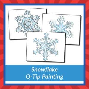 Snowflake Q-Tip Painting